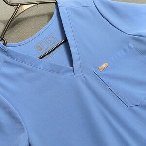 Figs Shirt Women's S Blue Catarina One Pocket Scrub Top FW1000 PO#1494